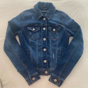 Aeropostale NYC Distressed Blue Denim Jacket.